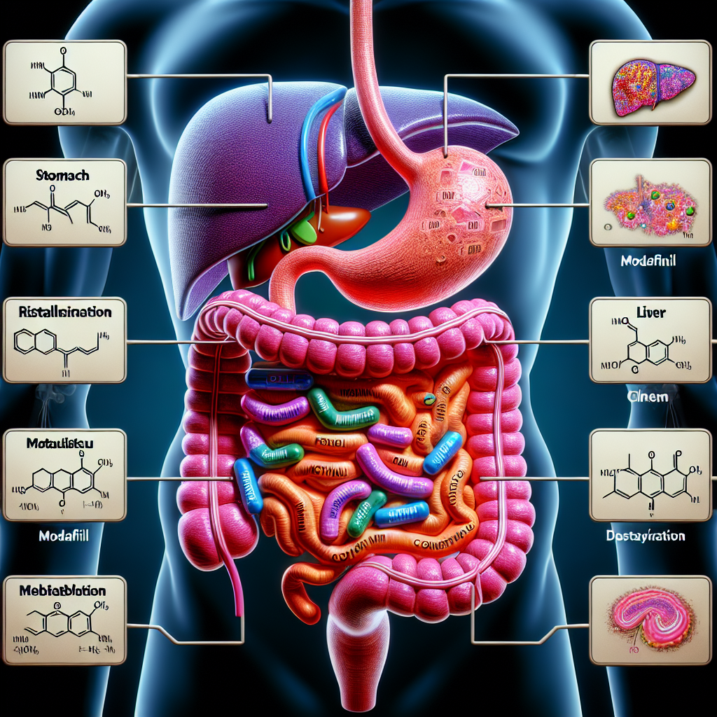 Cómo responde el sistema digestivo a Modafinil (Provigil)