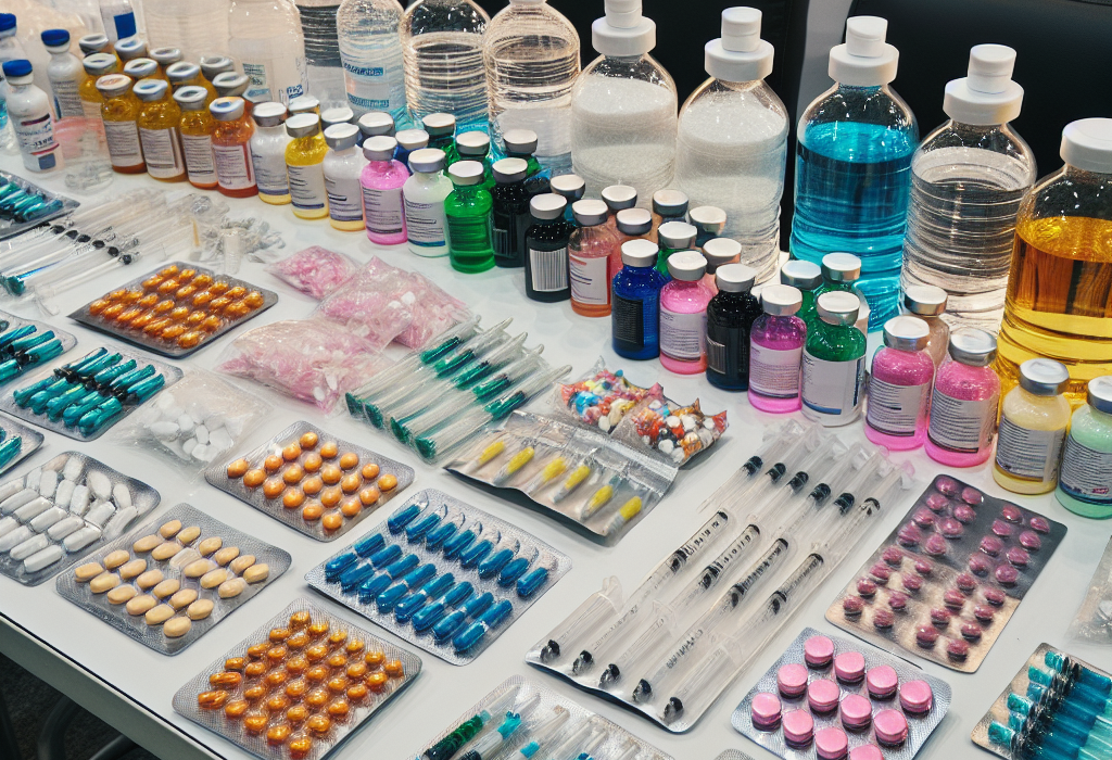 Inyecciones y pastillas para adelgazar para preparación de competencia