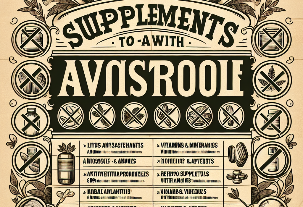 Qué suplementos debes evitar al tomar Anastrozol